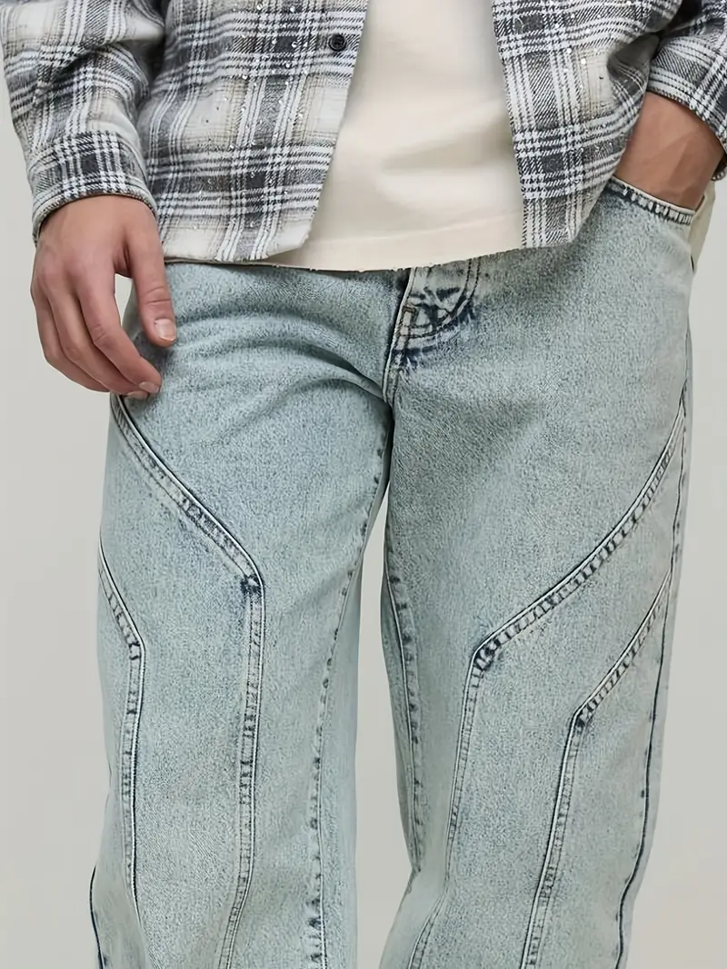 Men's Light Wash Denim Jeans