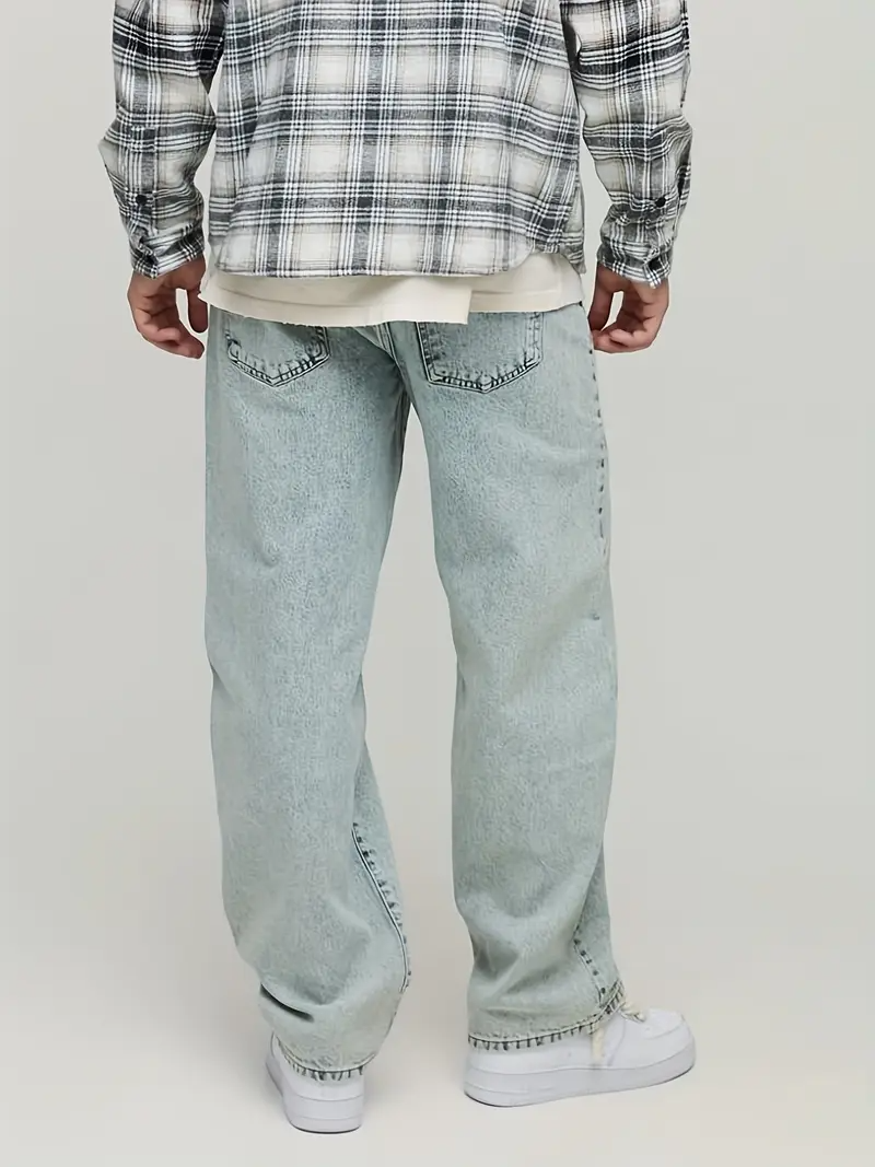 Men's Light Wash Denim Jeans