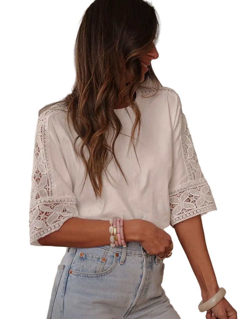 Women's Short-Sleeve Tee with Forearm Cuffs