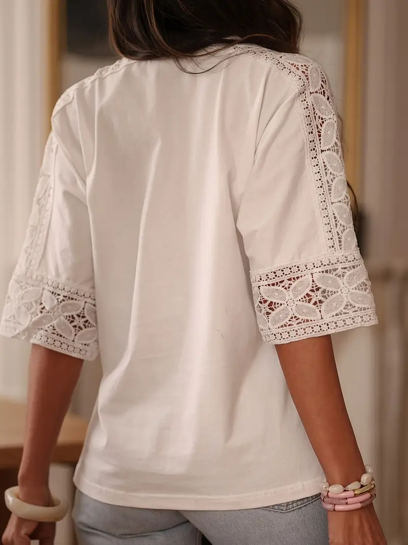 Women's Short-Sleeve Tee with Forearm Cuffs