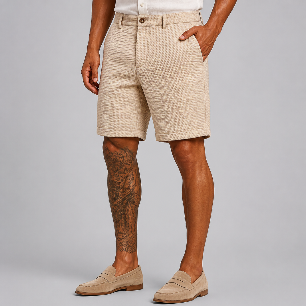 Men's Beige Tailored Shorts – Smart Chino Shorts Men