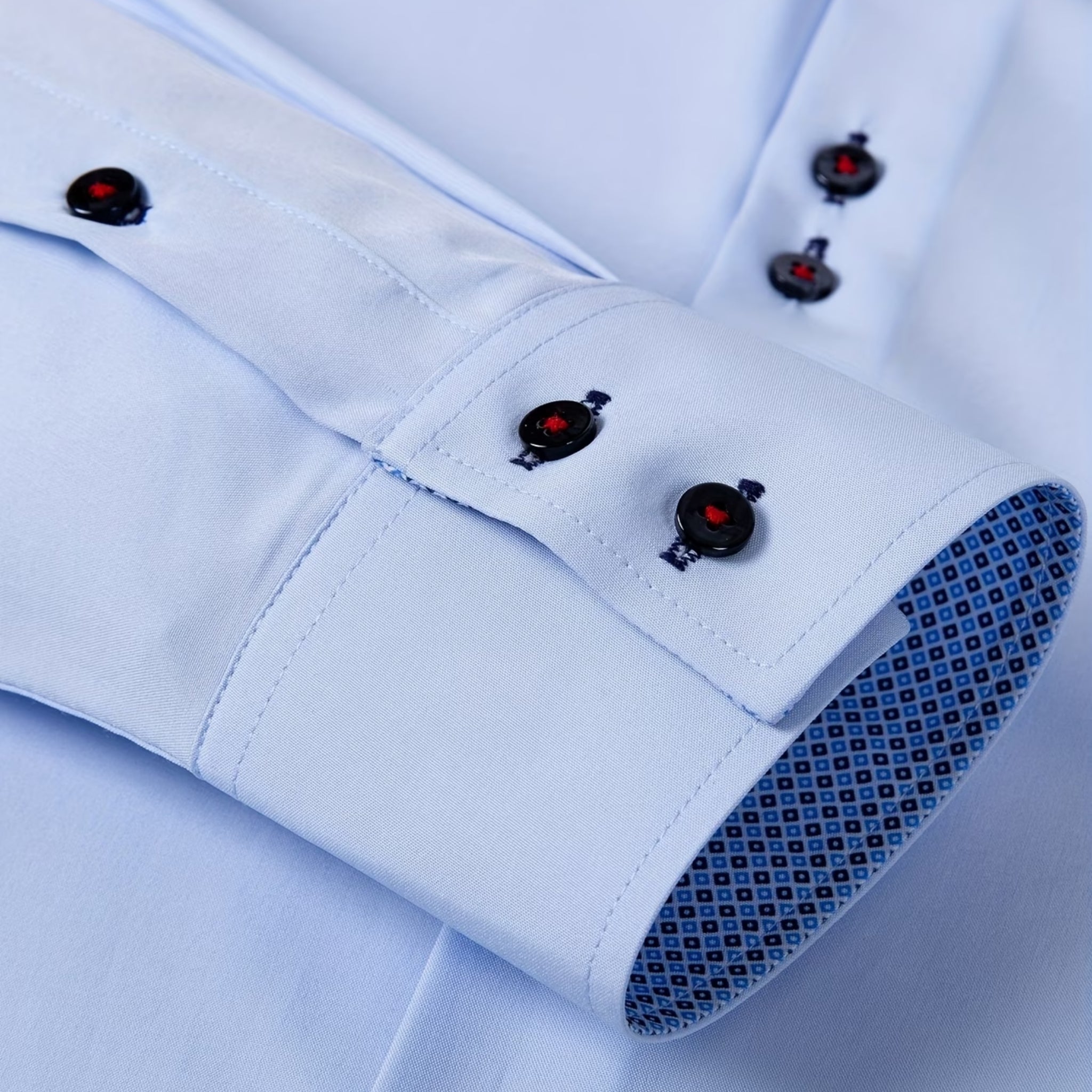 Men’s Patterned Trim Spring Business Shirt
