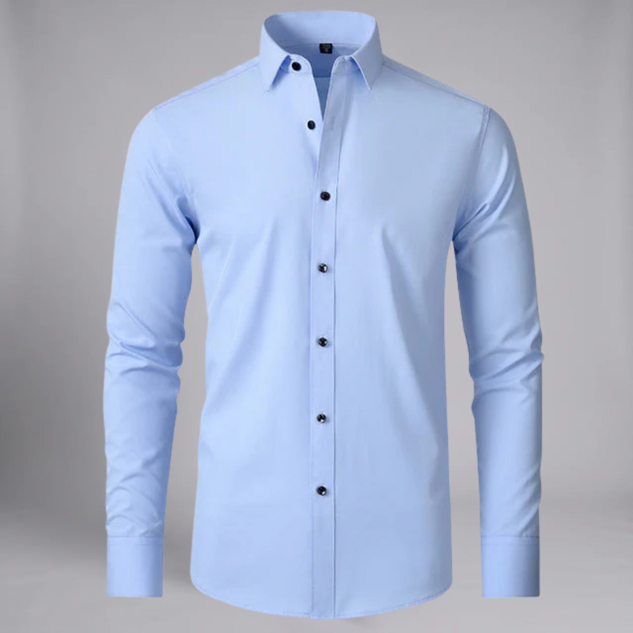 Men’s Patterned Trim Spring Business Shirt