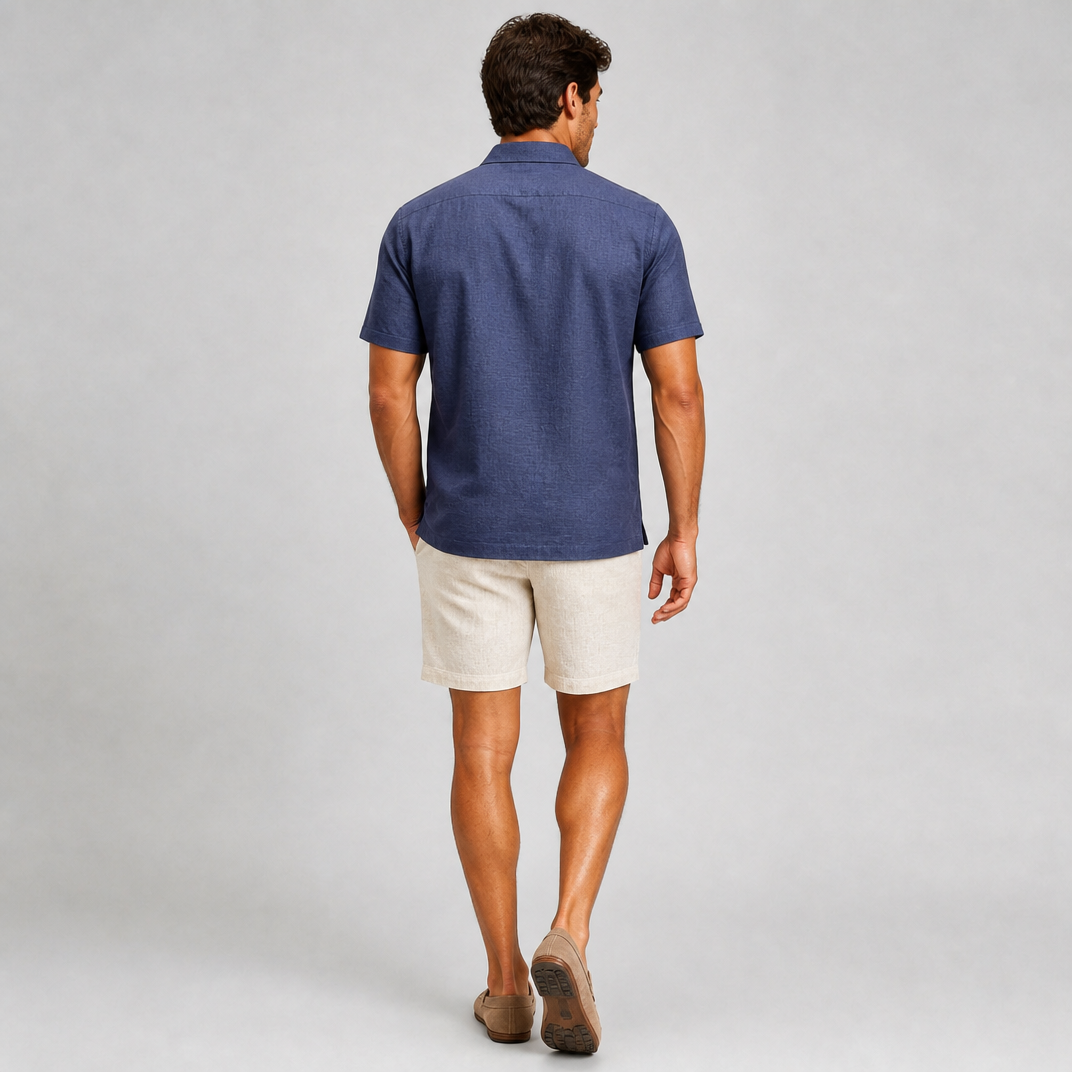 Men’s Pure Linen Resort Polo Shirt