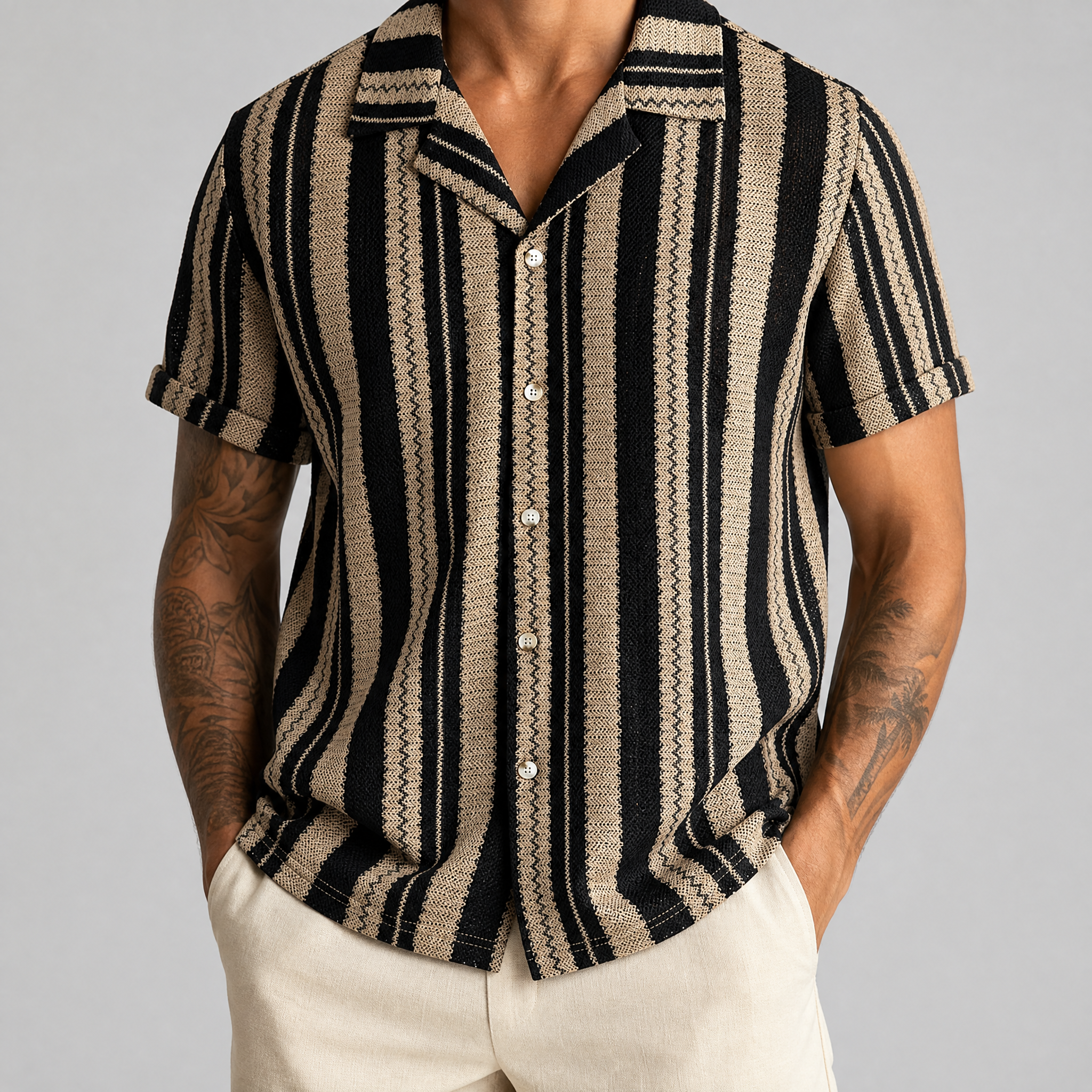 Men's Sage Stripe Short Sleeve Shirt – Mens Summer Shirts