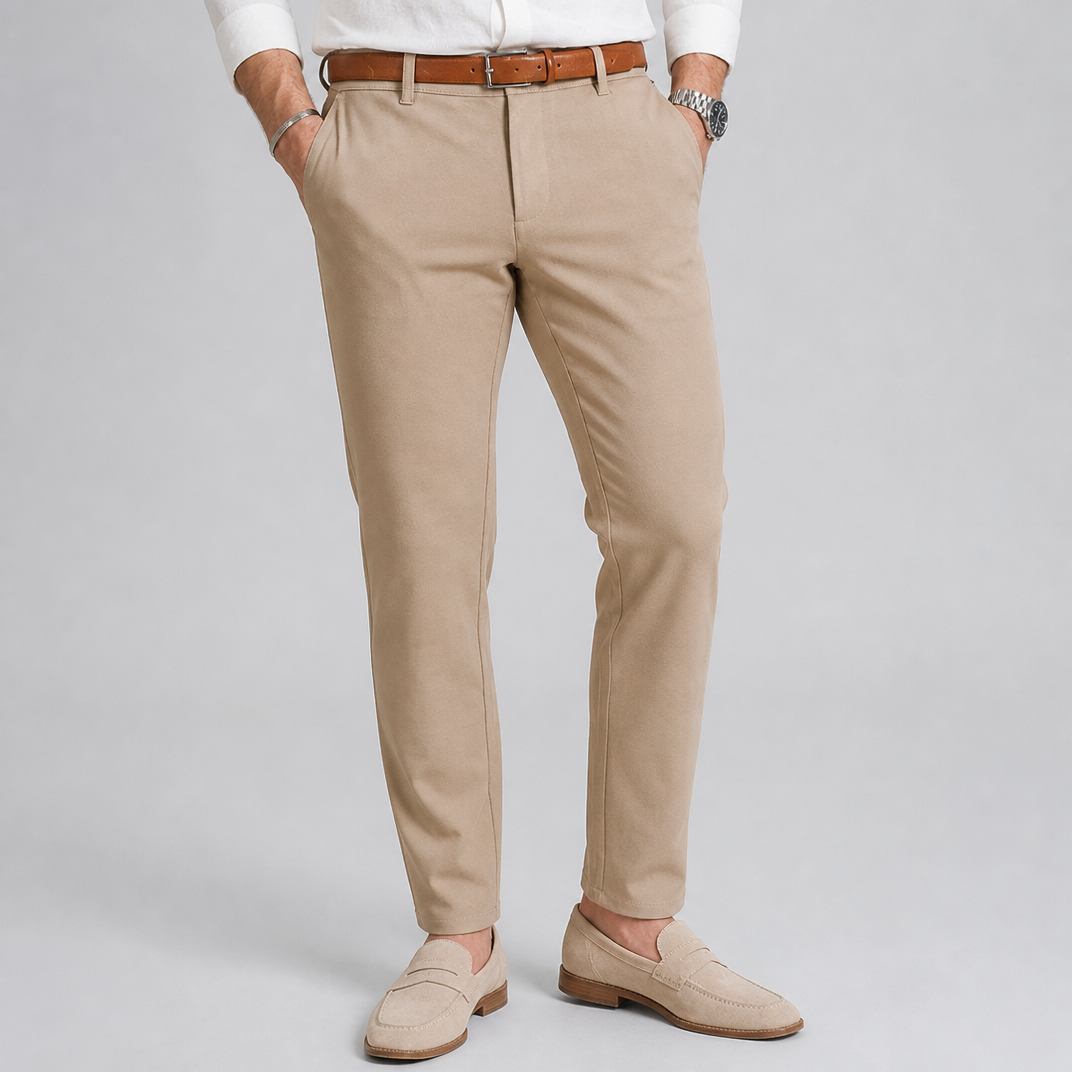 Men’s Slim-Fit Tapered Smart Trousers