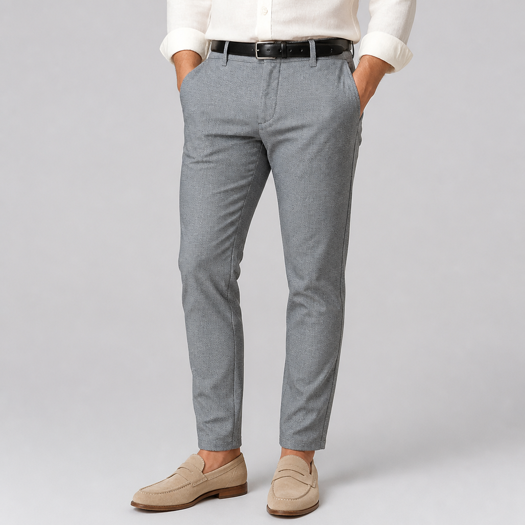 Men’s Slim-Fit Tapered Smart Trousers