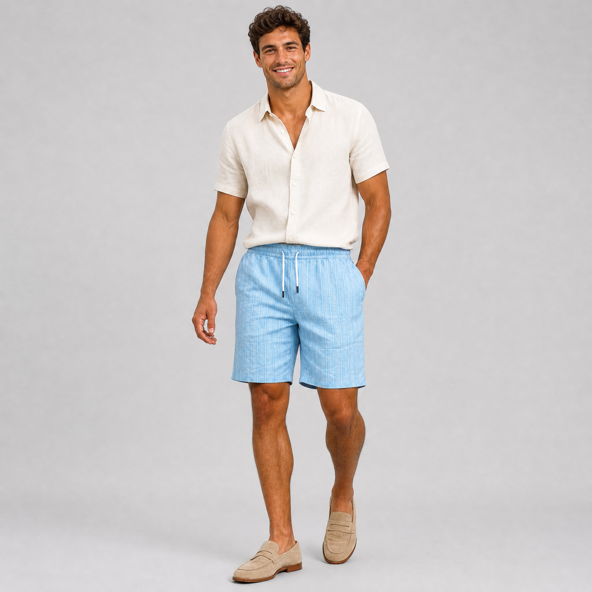 Men's Striped Shorts – Summer Holiday Chino Shorts Men