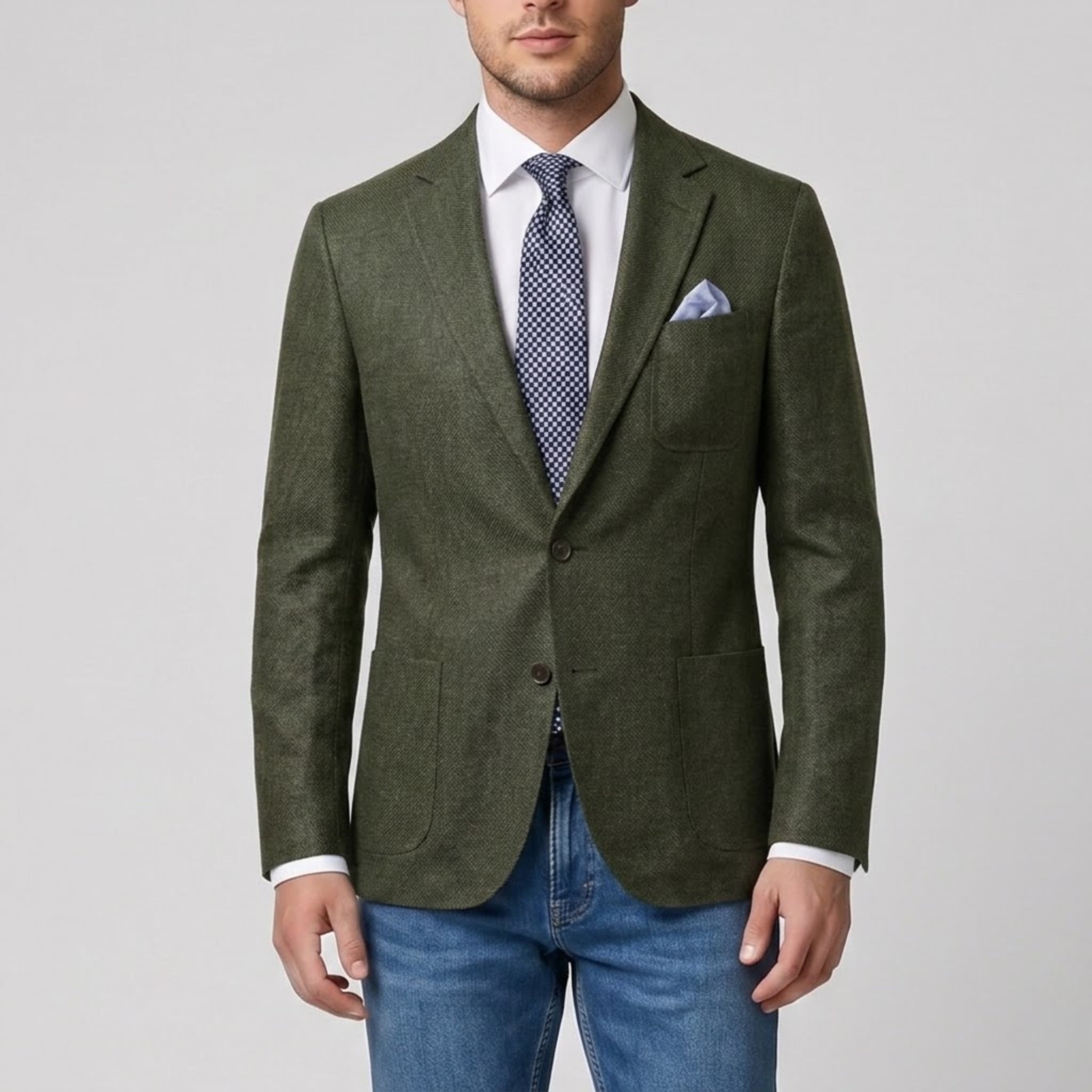 Men’s Tailored Linen-Blend Blazer