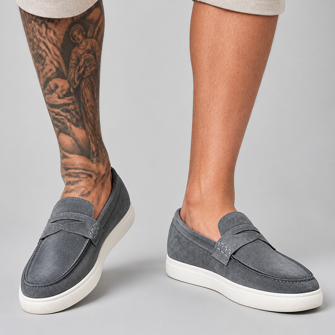 Men’s Tan Suede Smart-Casual Hybrid Loafers