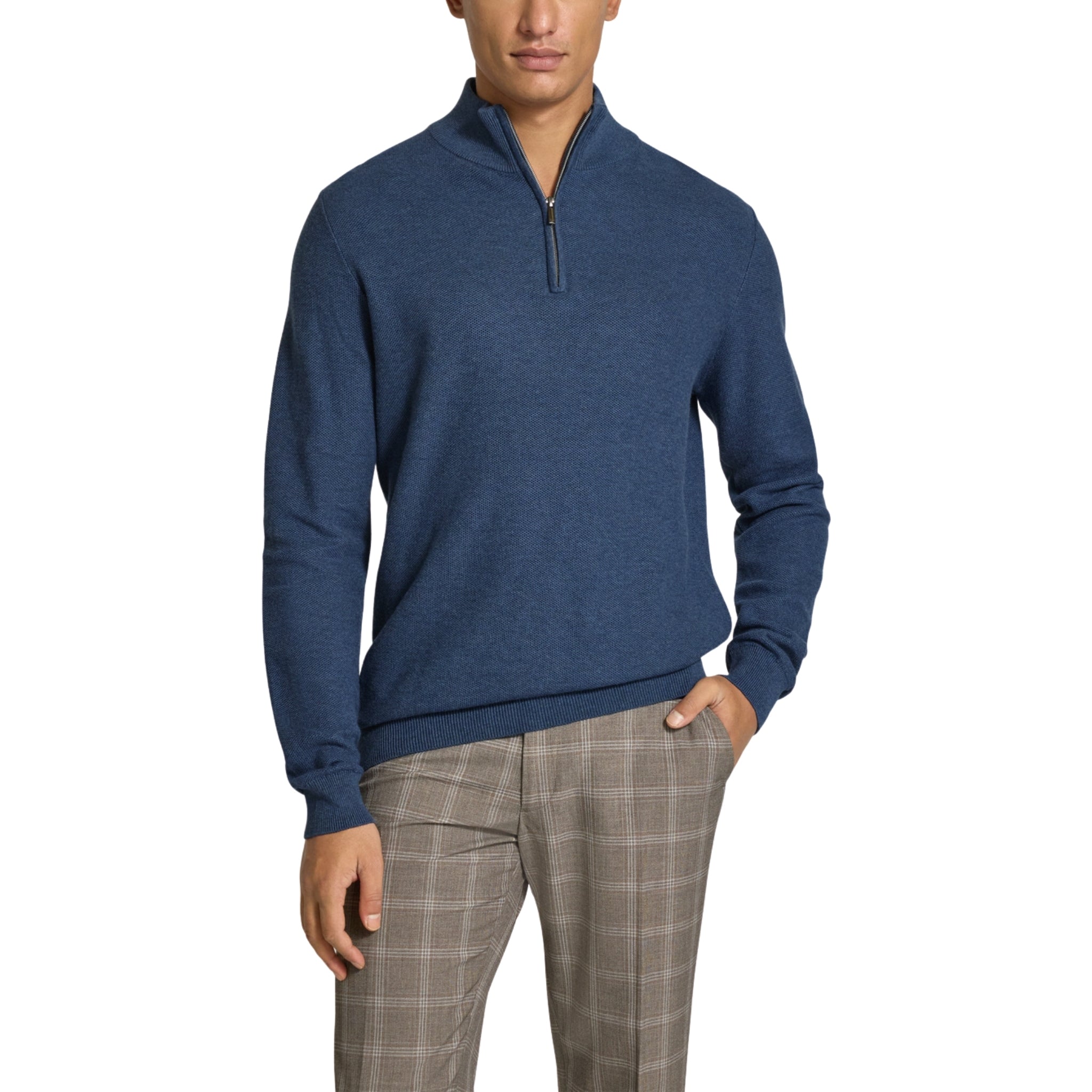 Men’s Textured Half-Zip Sweater