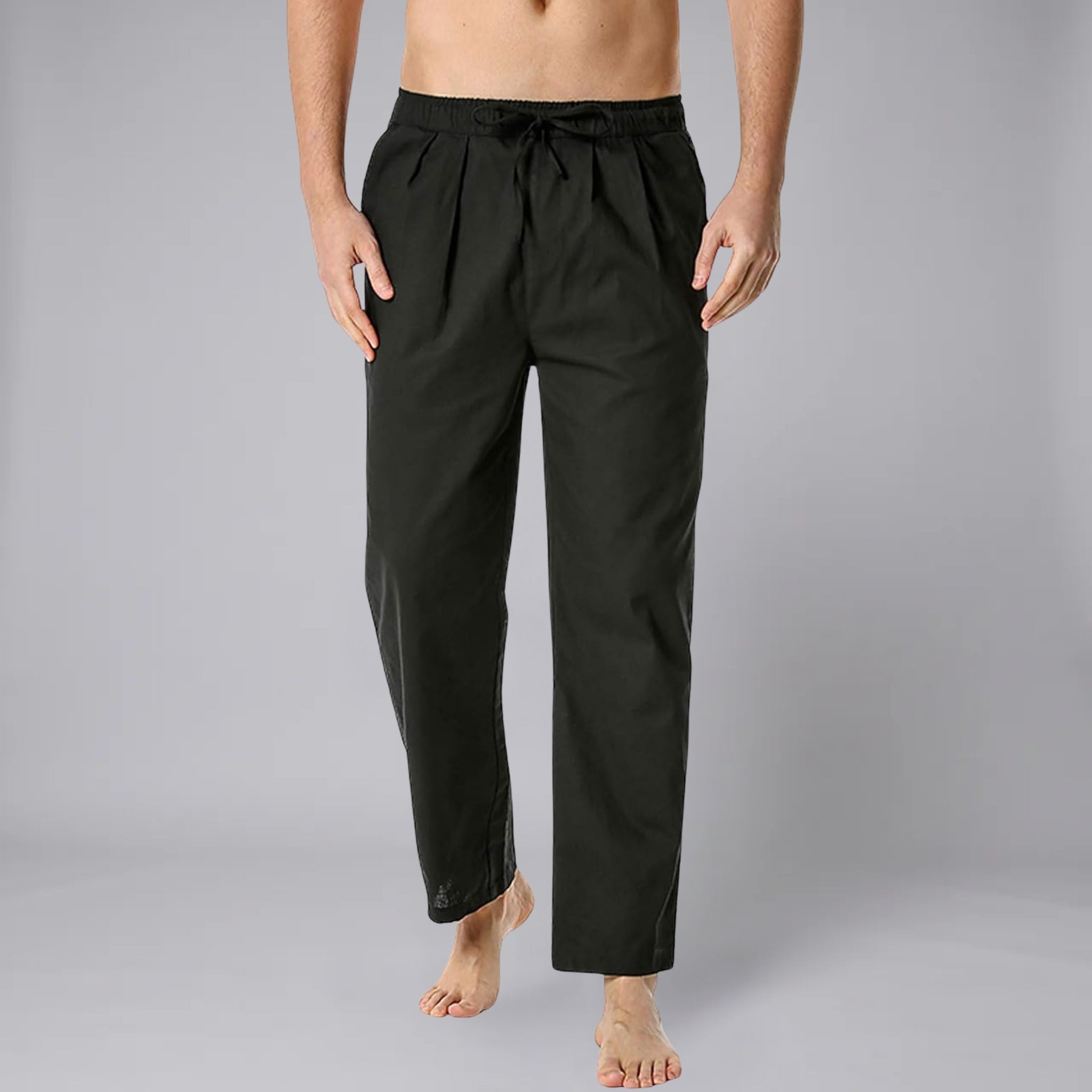 Men’s Textured Straight-Leg Trousers