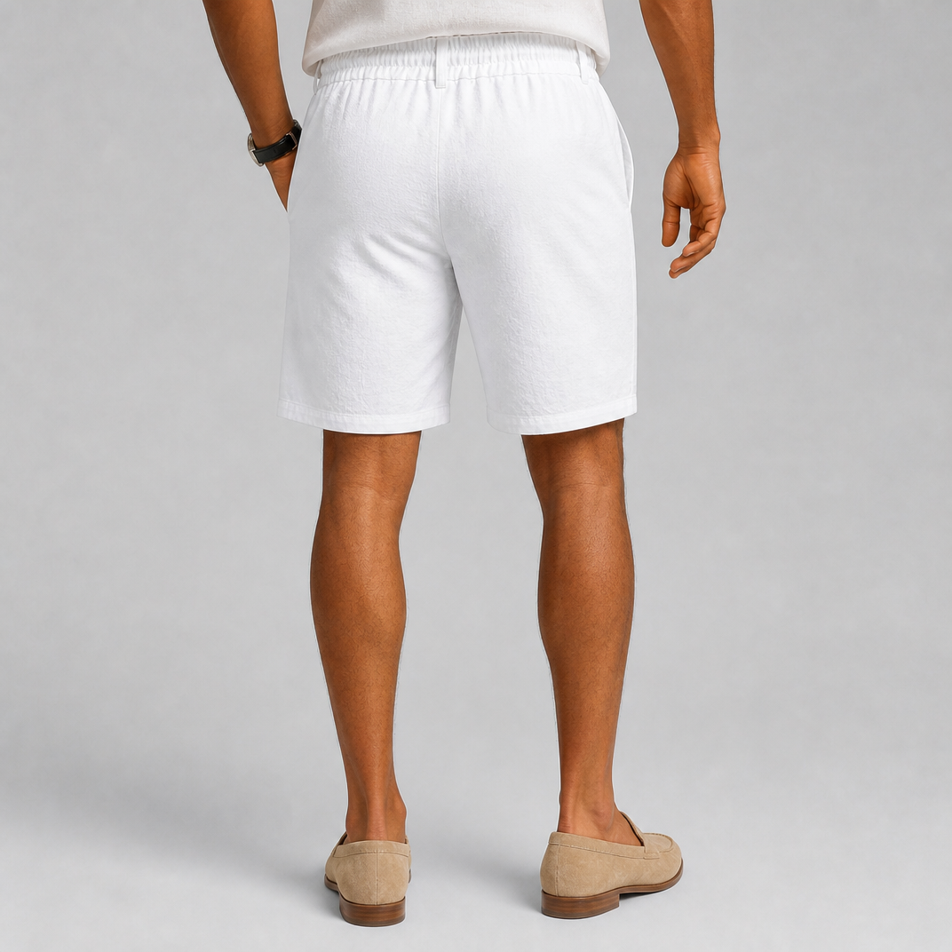 Men's White Linen Blend Shorts – Holiday Men's Linen Shorts