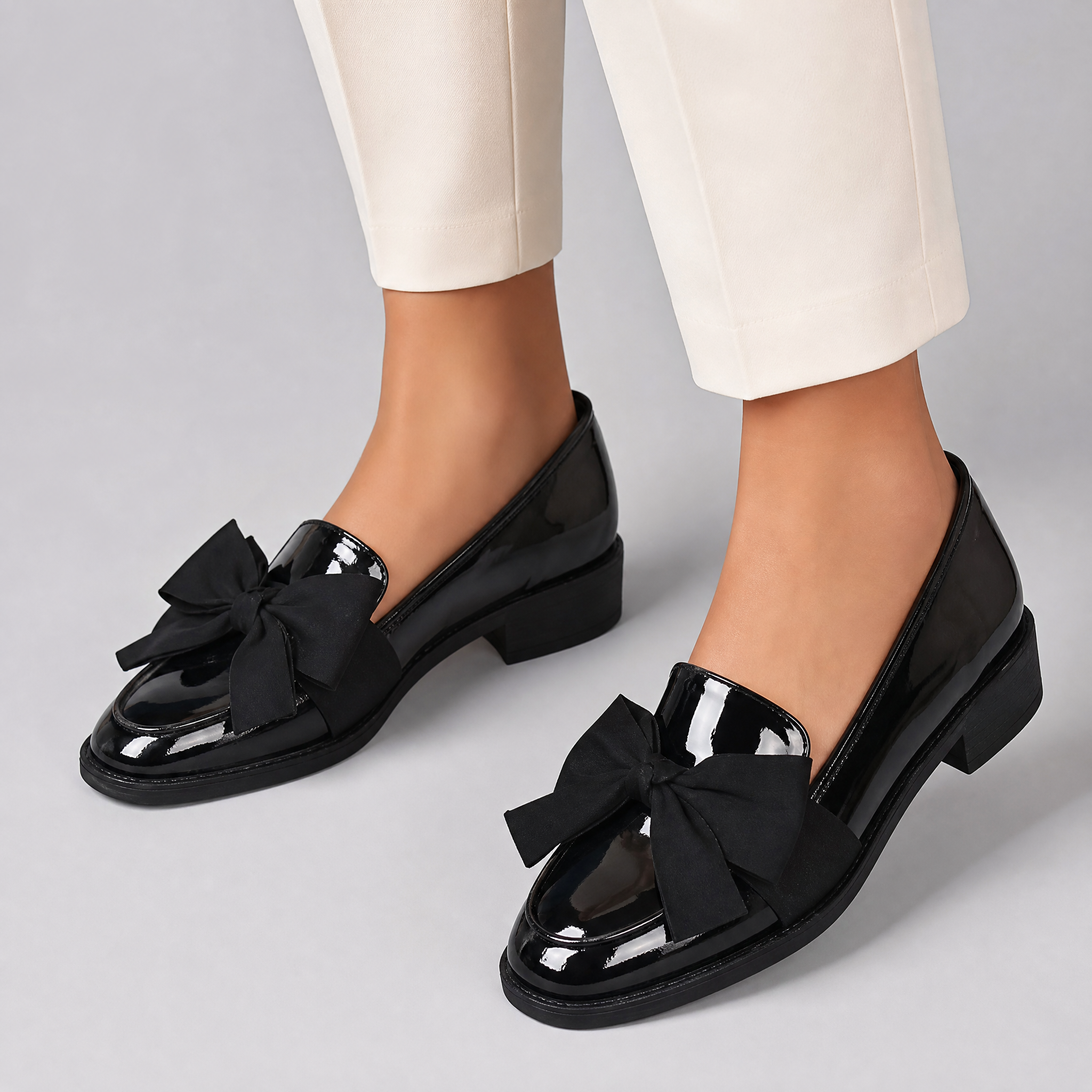 Women's Black Loafers – Smart Casual Chunky Loafers