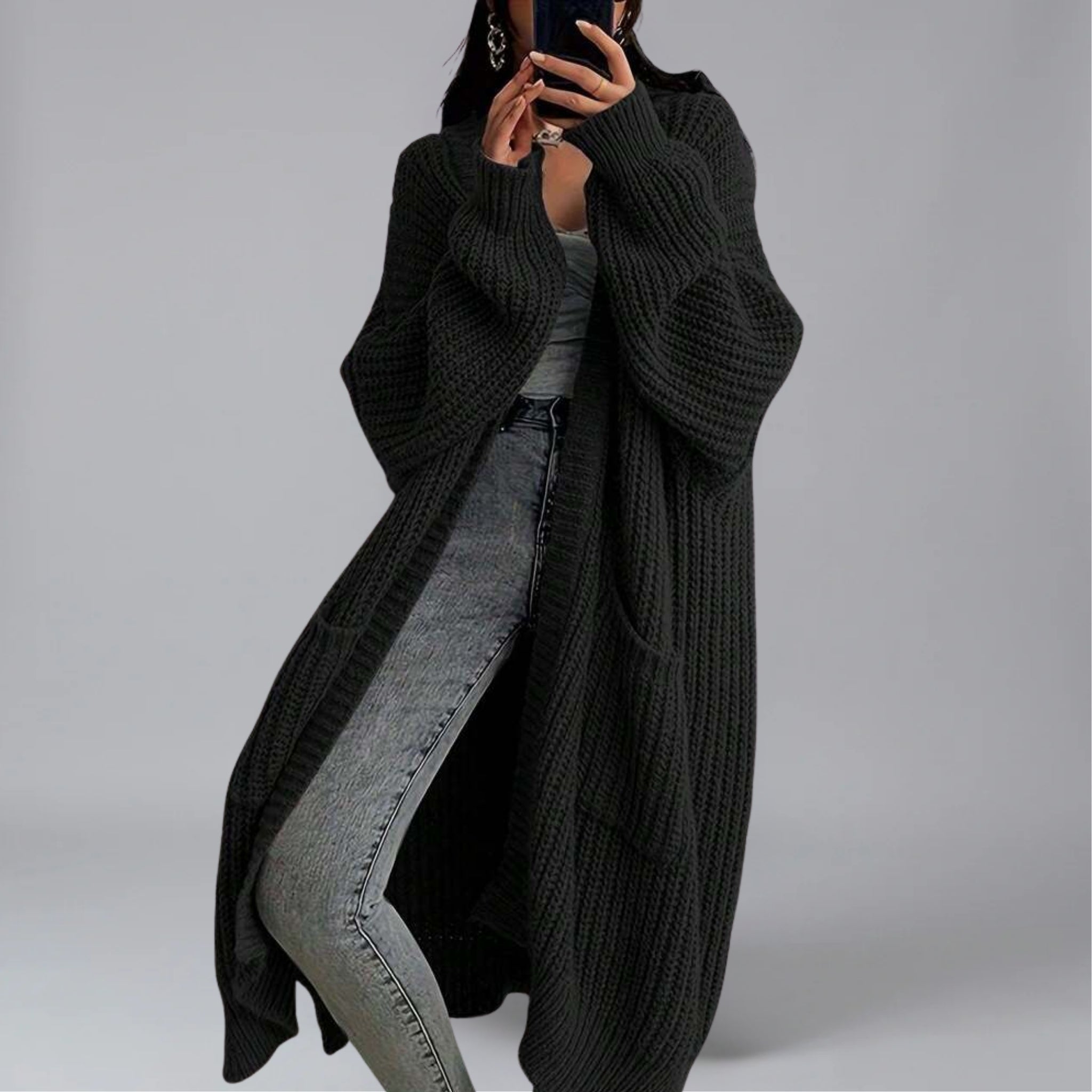 Women’s Chunky Ribbed Long Cardigan
