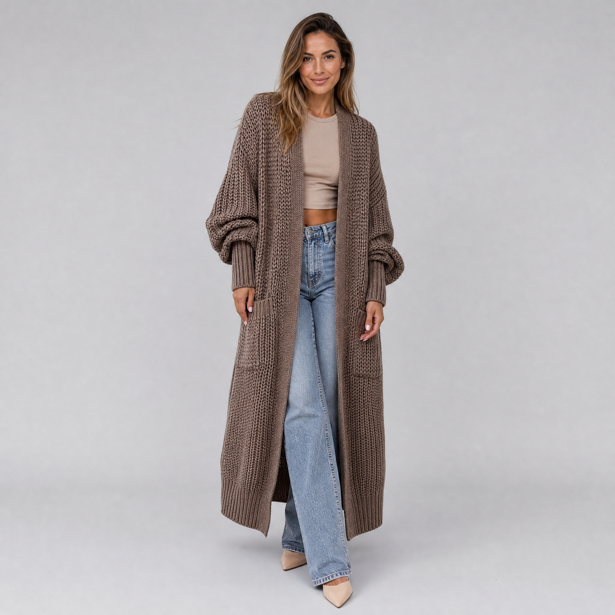 Women’s Chunky Ribbed Long Cardigan