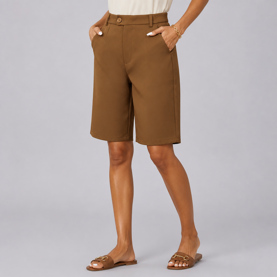 Women's Classic Green Bermuda Shorts – Tailored Women's Shorts