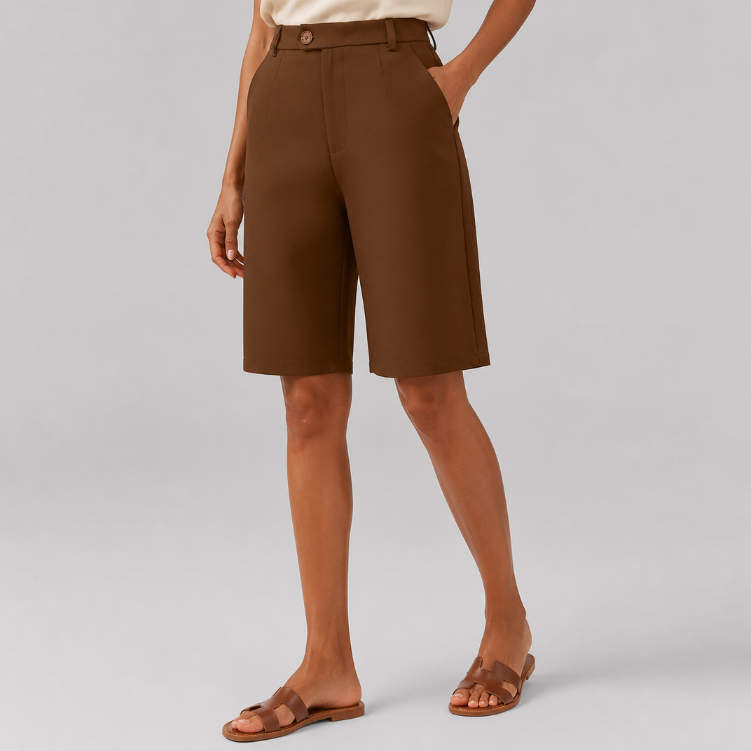 Women's Classic Green Bermuda Shorts – Tailored Women's Shorts