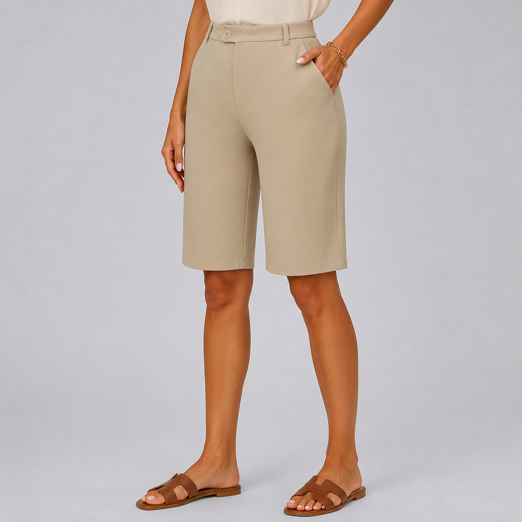 Women's Classic Green Bermuda Shorts – Tailored Women's Shorts