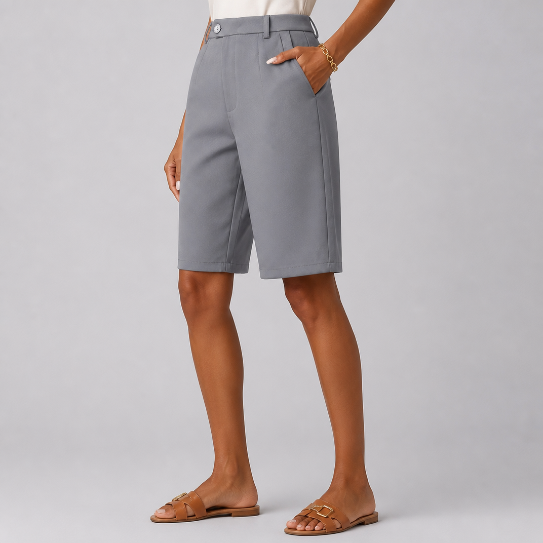 Women's Classic Green Bermuda Shorts – Tailored Women's Shorts