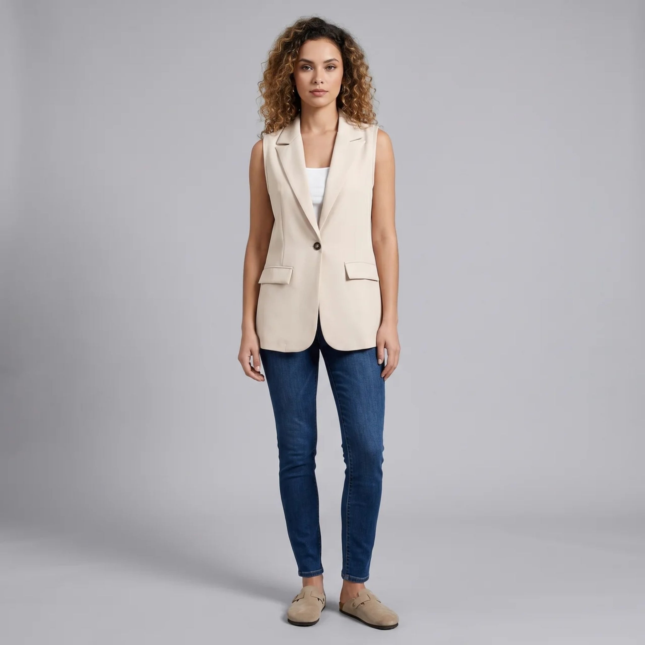 Women’s Distinguished Sleeveless Tailored Blazer
