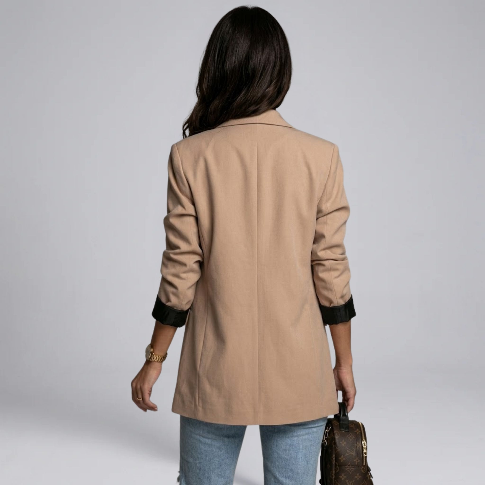 Women’s Double-Breasted Contrast Detail Blazer