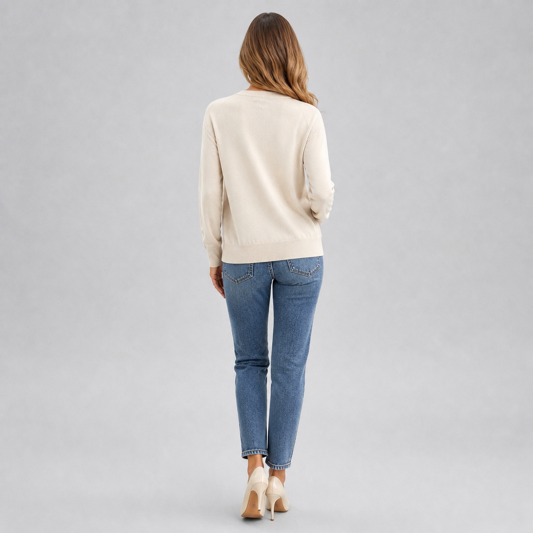 Women’s Fine-Gauge Button-Front V-Neck Cardigan