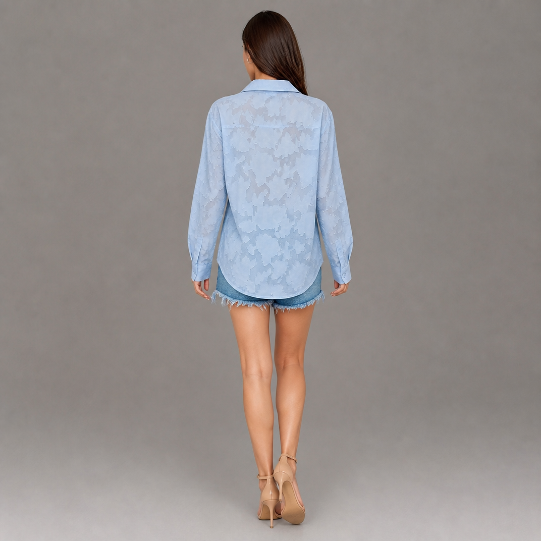 Women’s Floral Fil-Coupé Button-Down Shirt