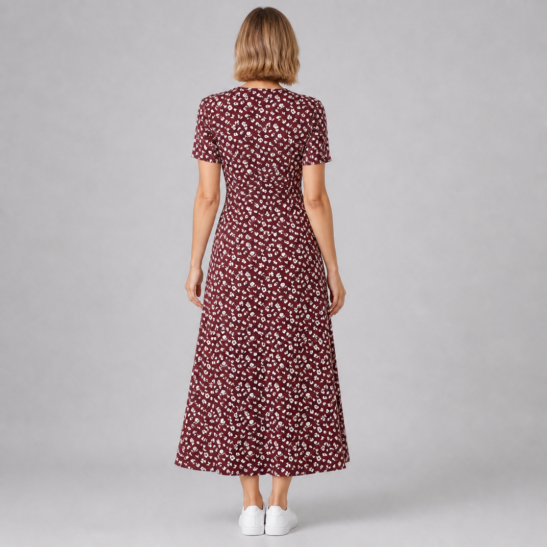 Women’s Floral V-Neck Maxi Dress