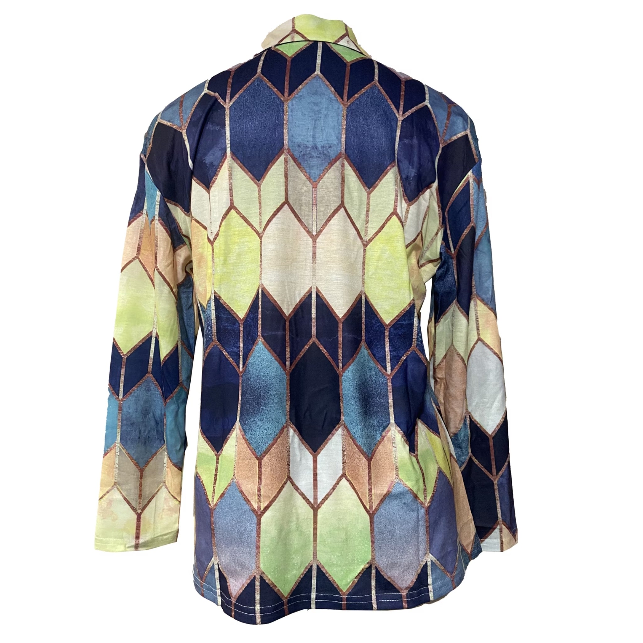 Women’s Geometric Quarter-Zip Blouse