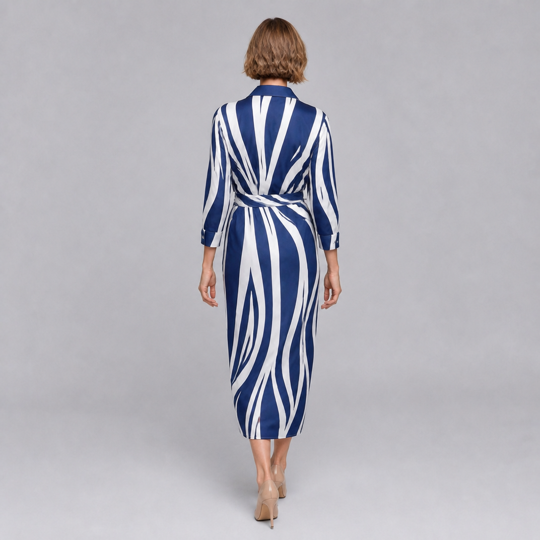 Women’s Geometric Wrap Maxi Dress