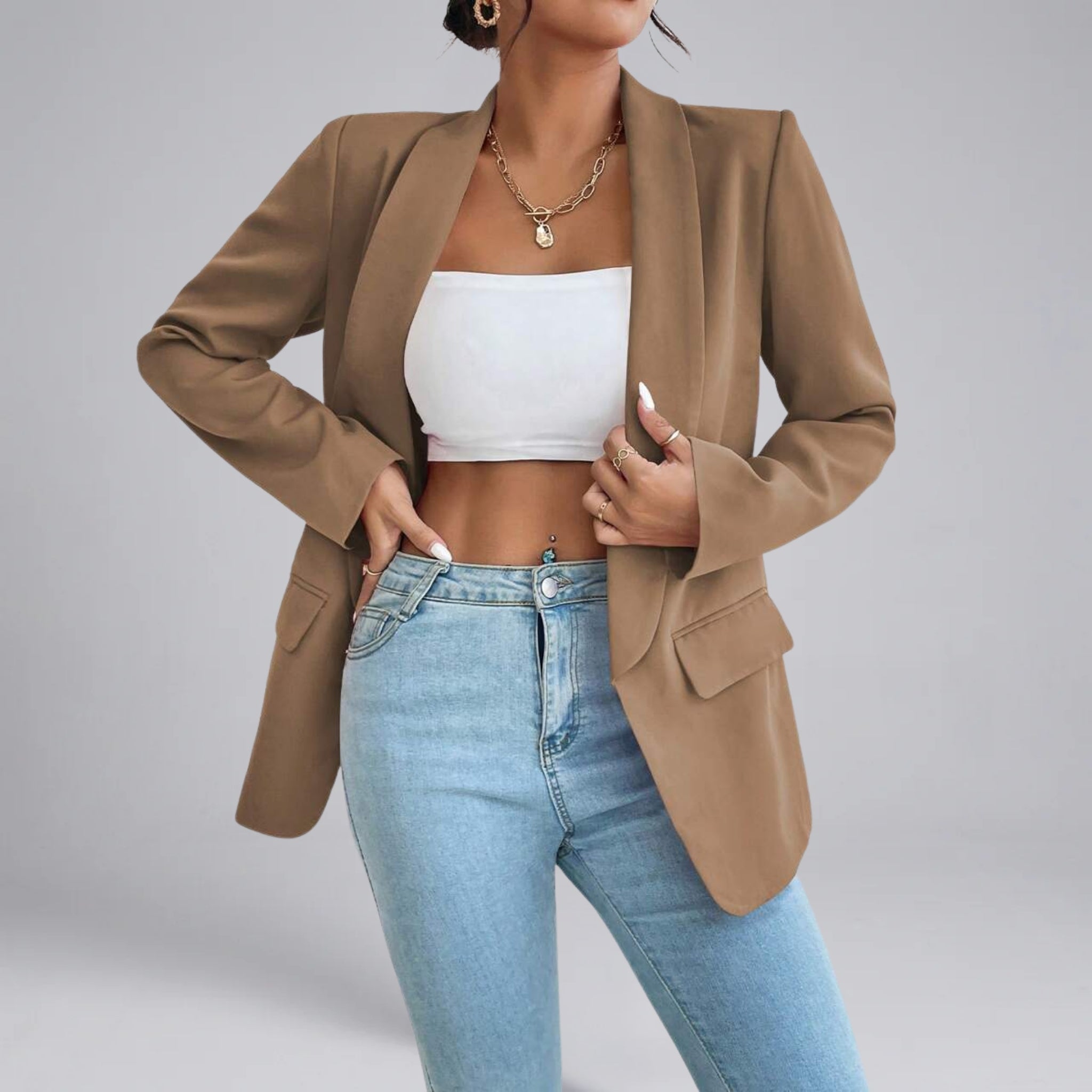 Women’s Lightweight Open-Front Spring Blazer