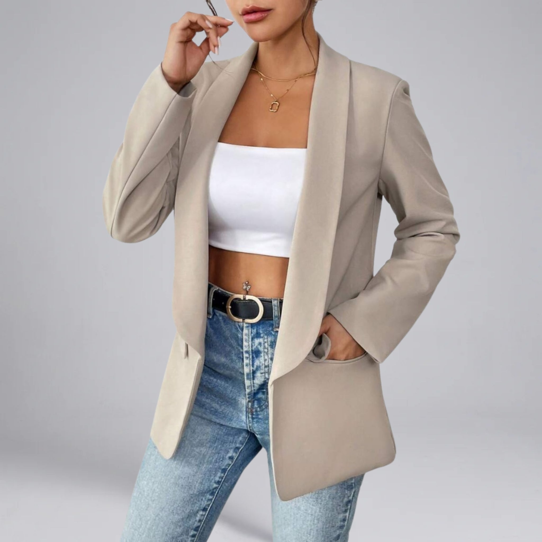 Women’s Lightweight Open-Front Spring Blazer