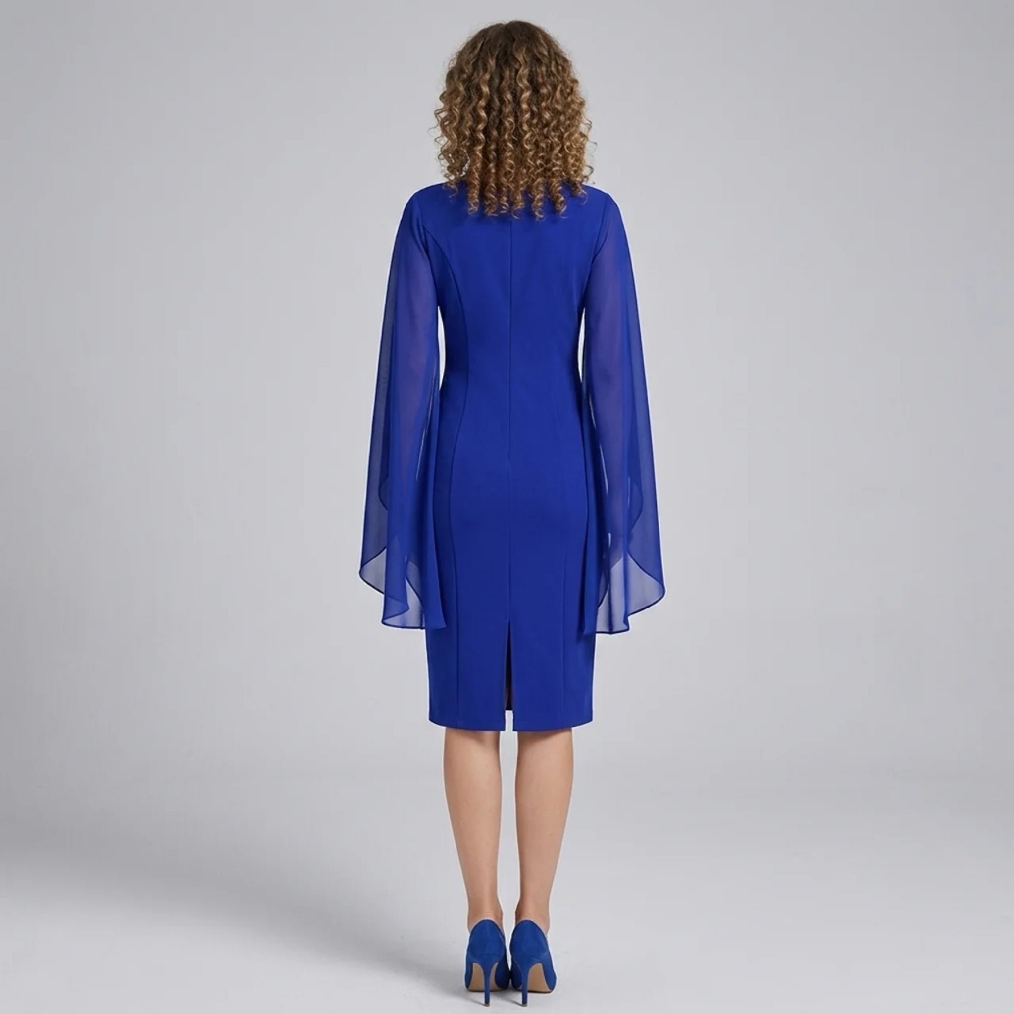 Women’s Lightweight Textured Chiffon Overlay Dress