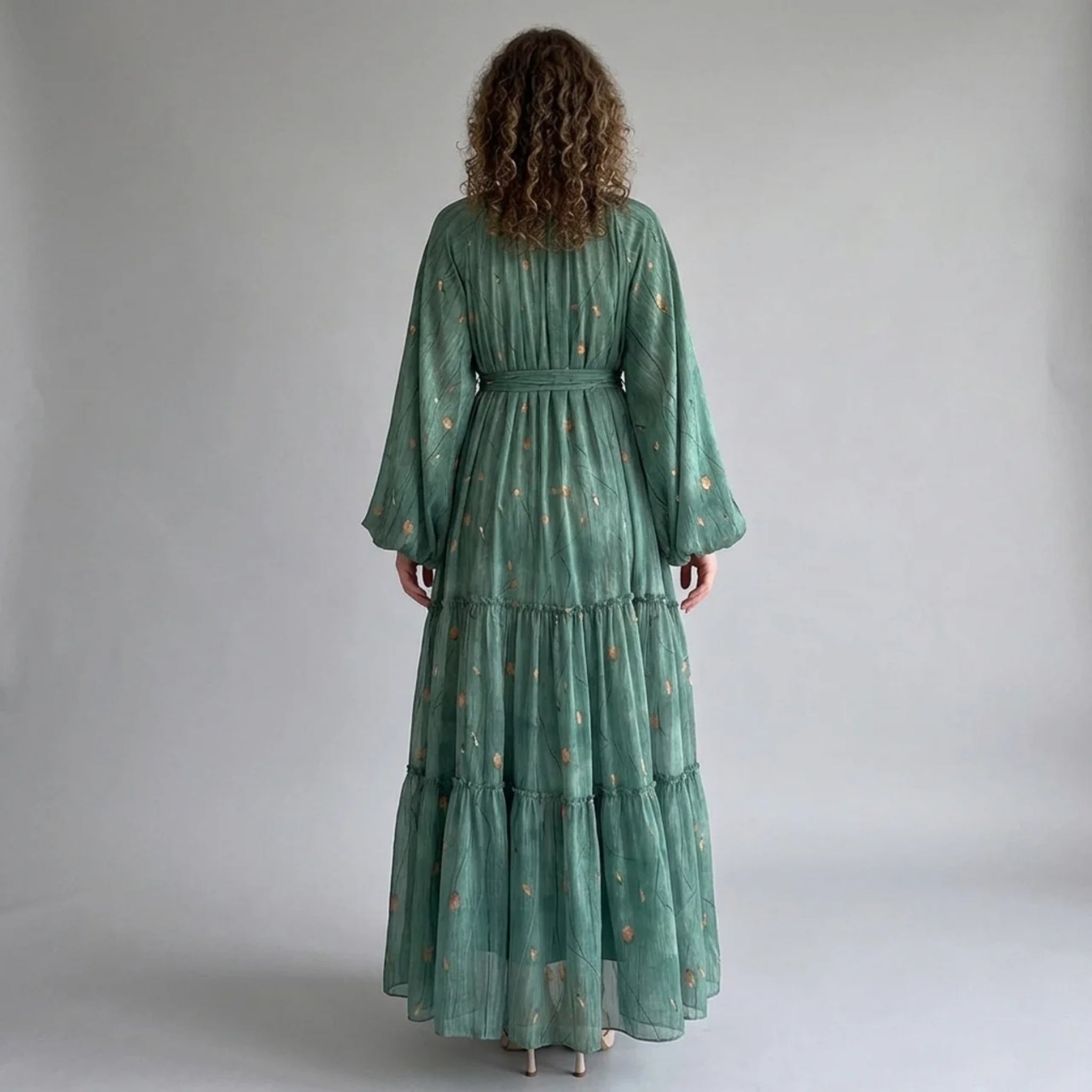 Women’s Lightweight Textured Chiffon Pleated Drape Dress
