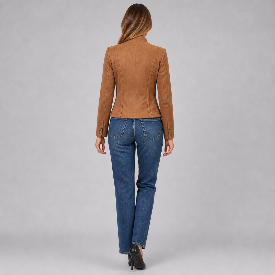 Women’s Military-Inspired Textured Spring Jacket