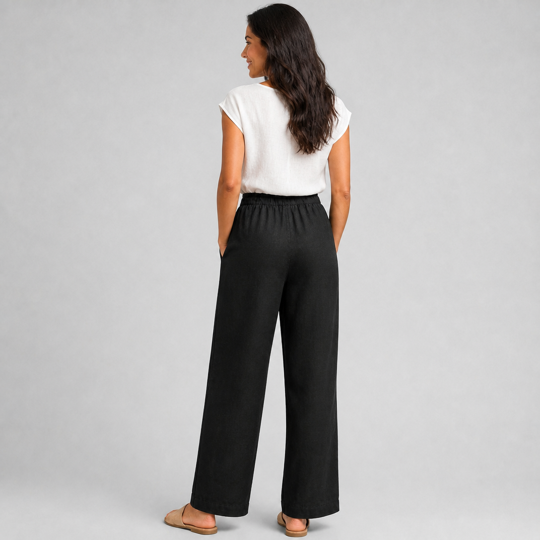 Women’s Paperbag Drawstring Linen Trousers
