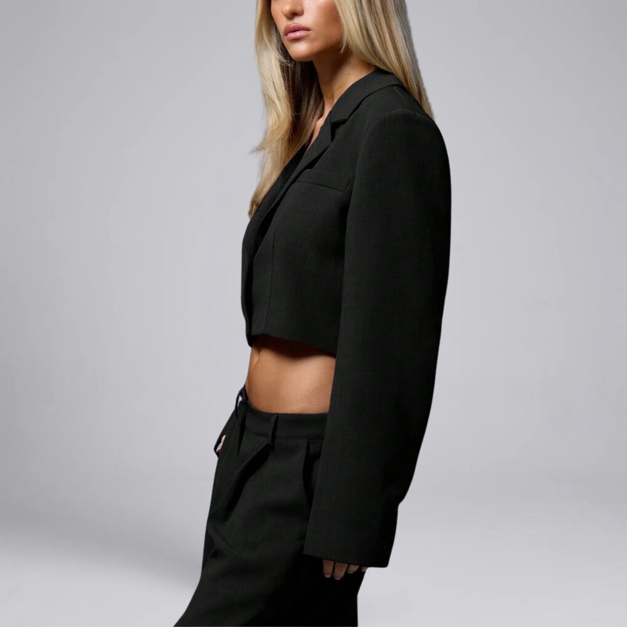 Women’s Sculptural Cropped Textured Blazer