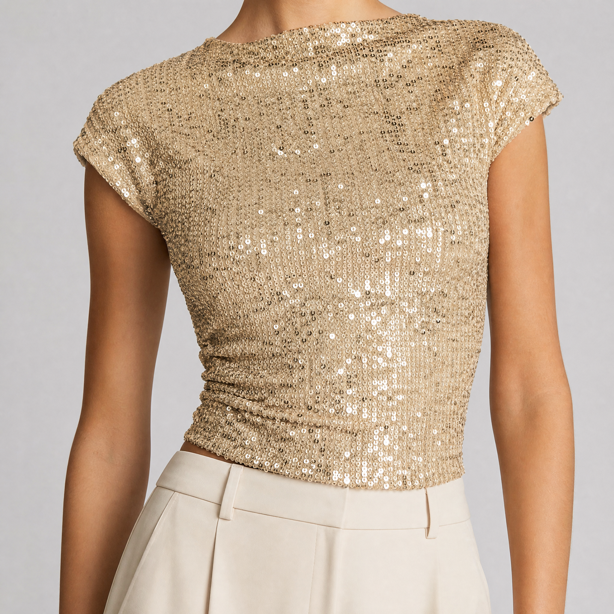 Women's Sequin Crop Top – Sparkly Going Out Top