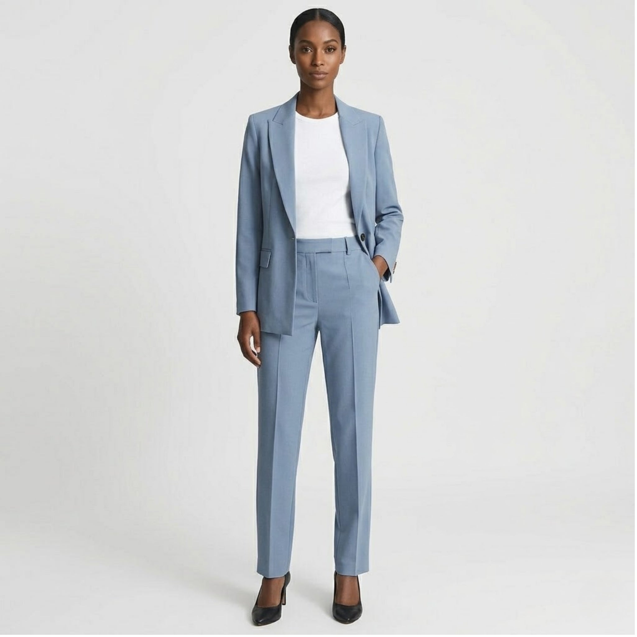 Women’s Single-Button Tailored Blazer & Trouser Set