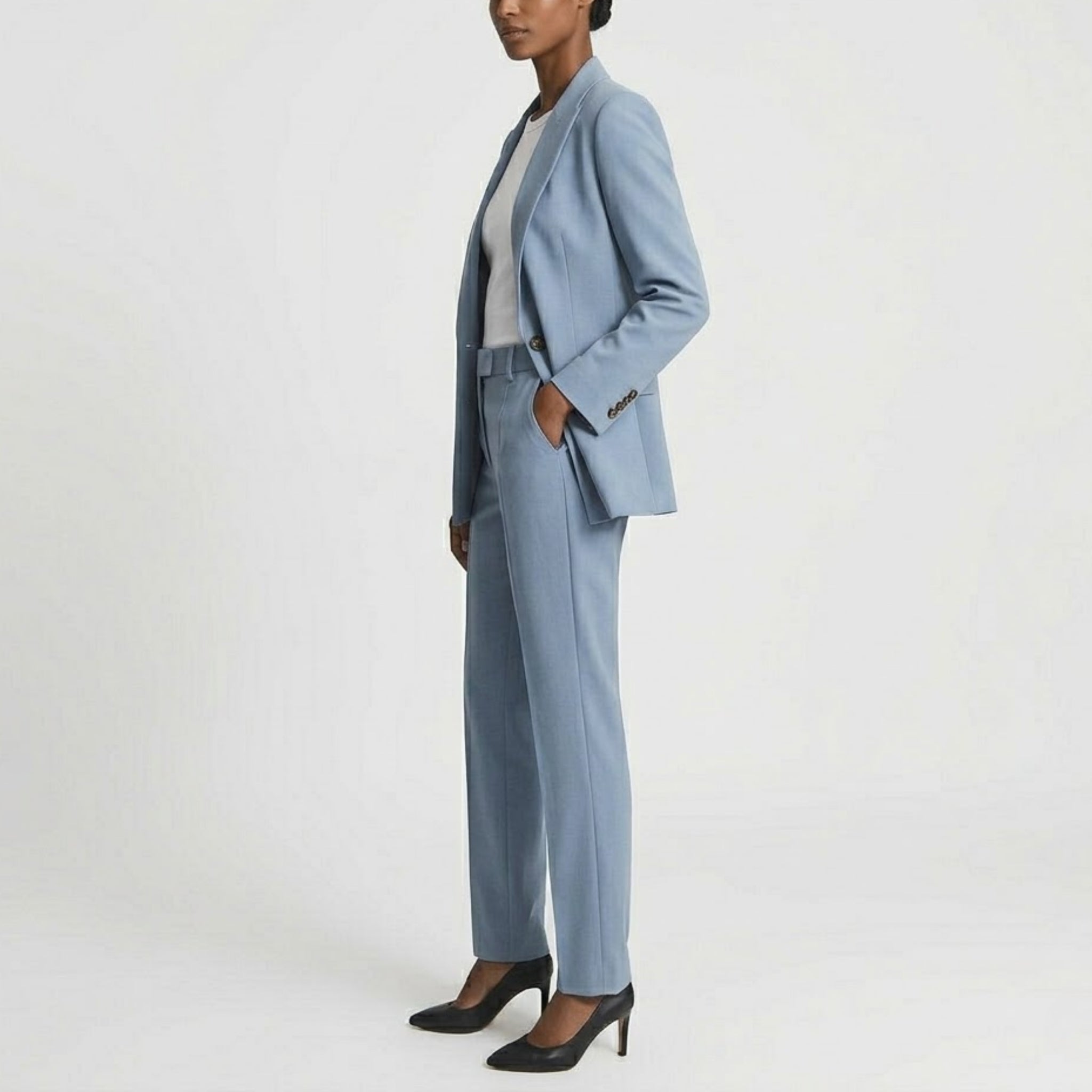 Women’s Single-Button Tailored Blazer & Trouser Set