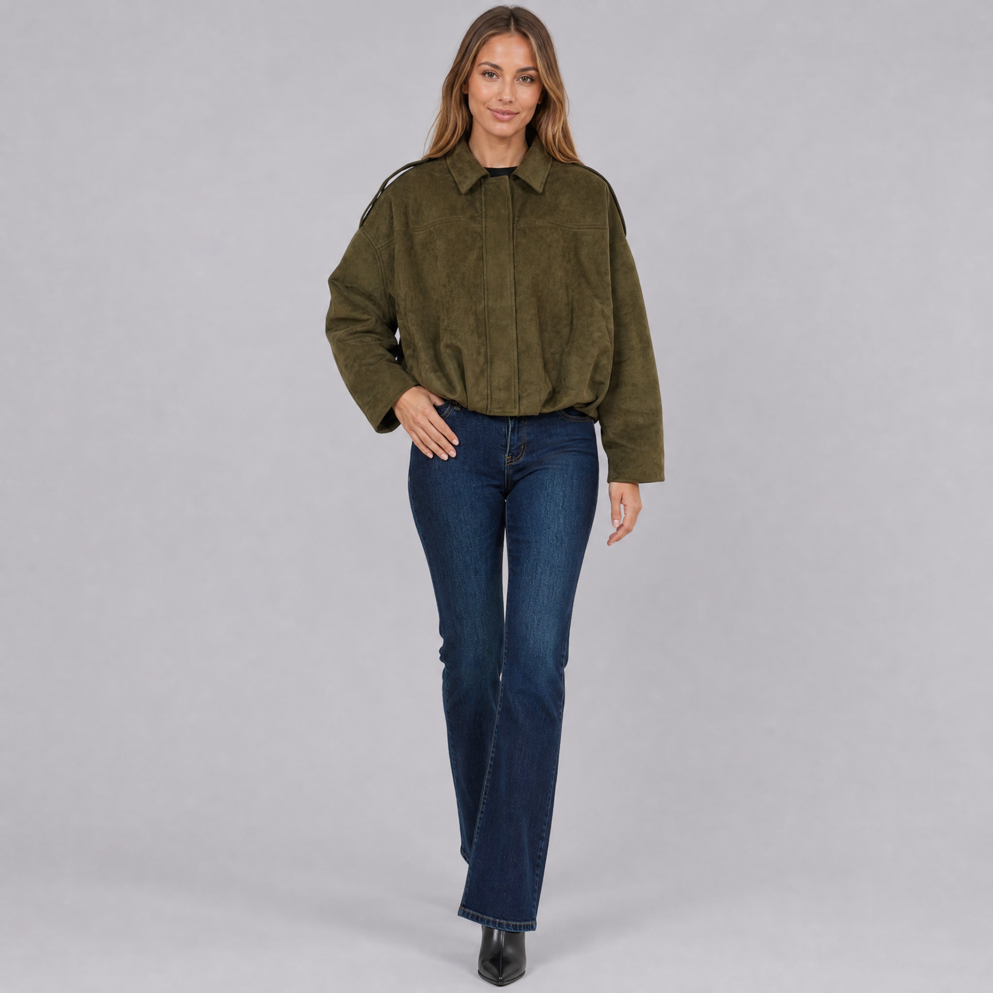 Women’s Textured Oversized Spring Jacket