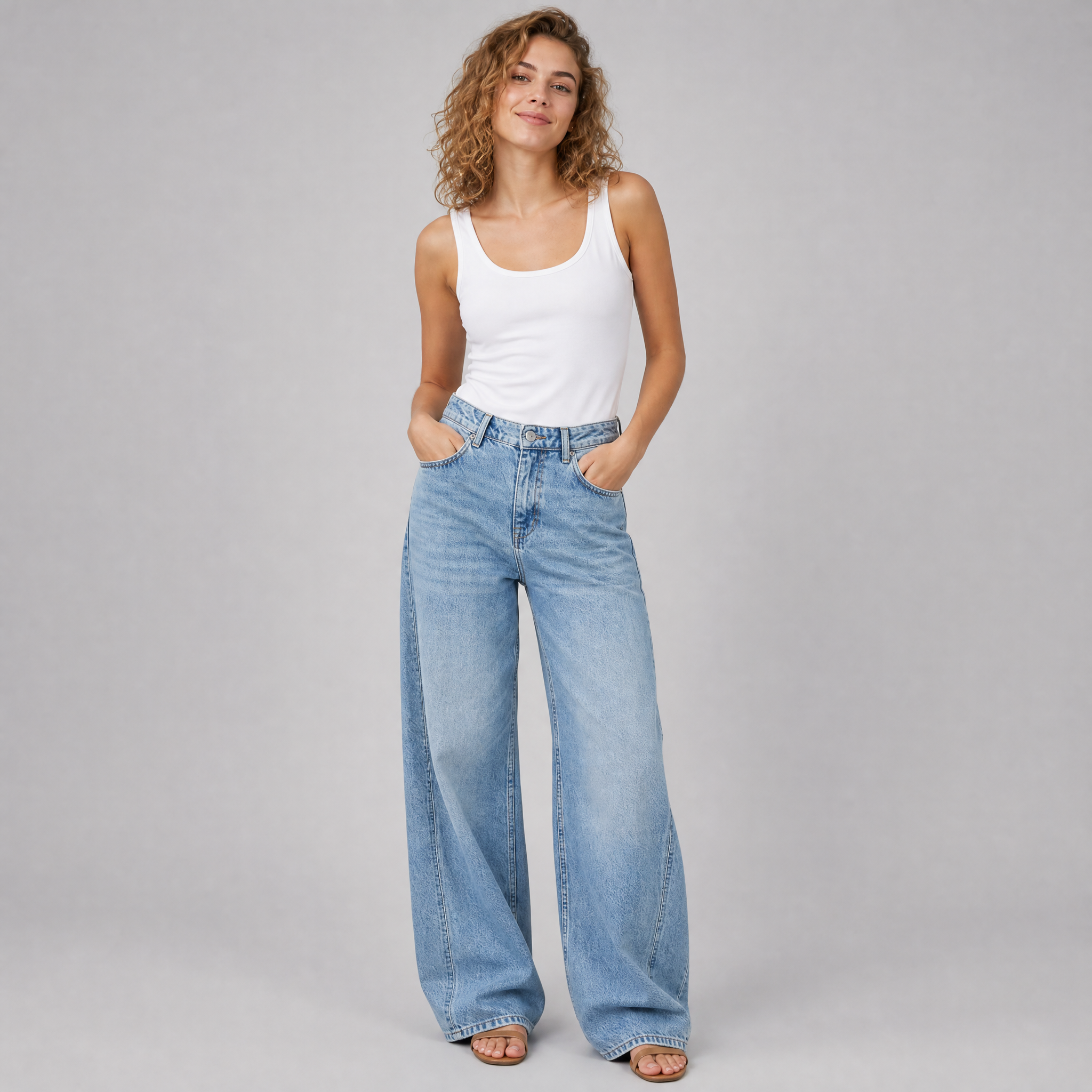 Women’s Winged-Volume Back Cut Detailed Jeans