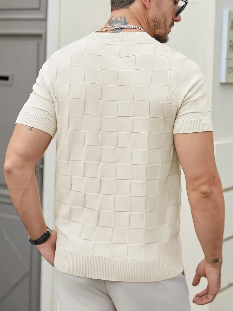 Men's Short-Sleeve Ribbed Trim Shirt