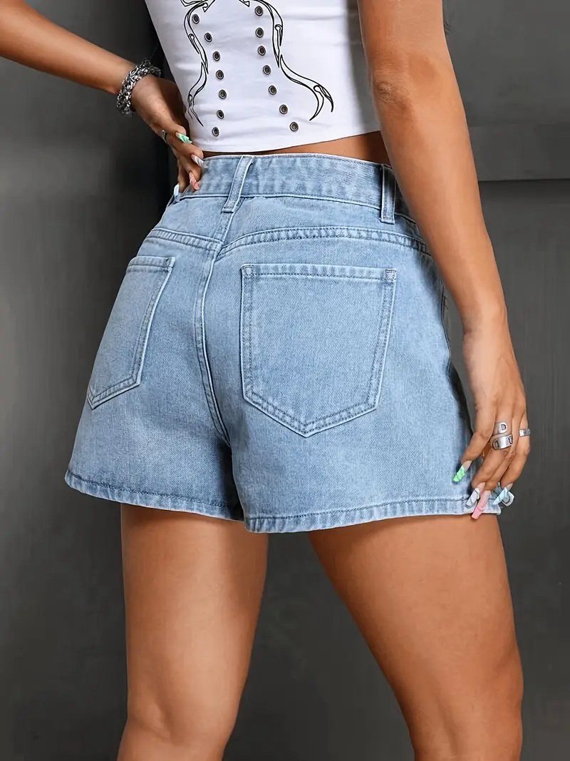 Women's Light Wash Denim Shorts