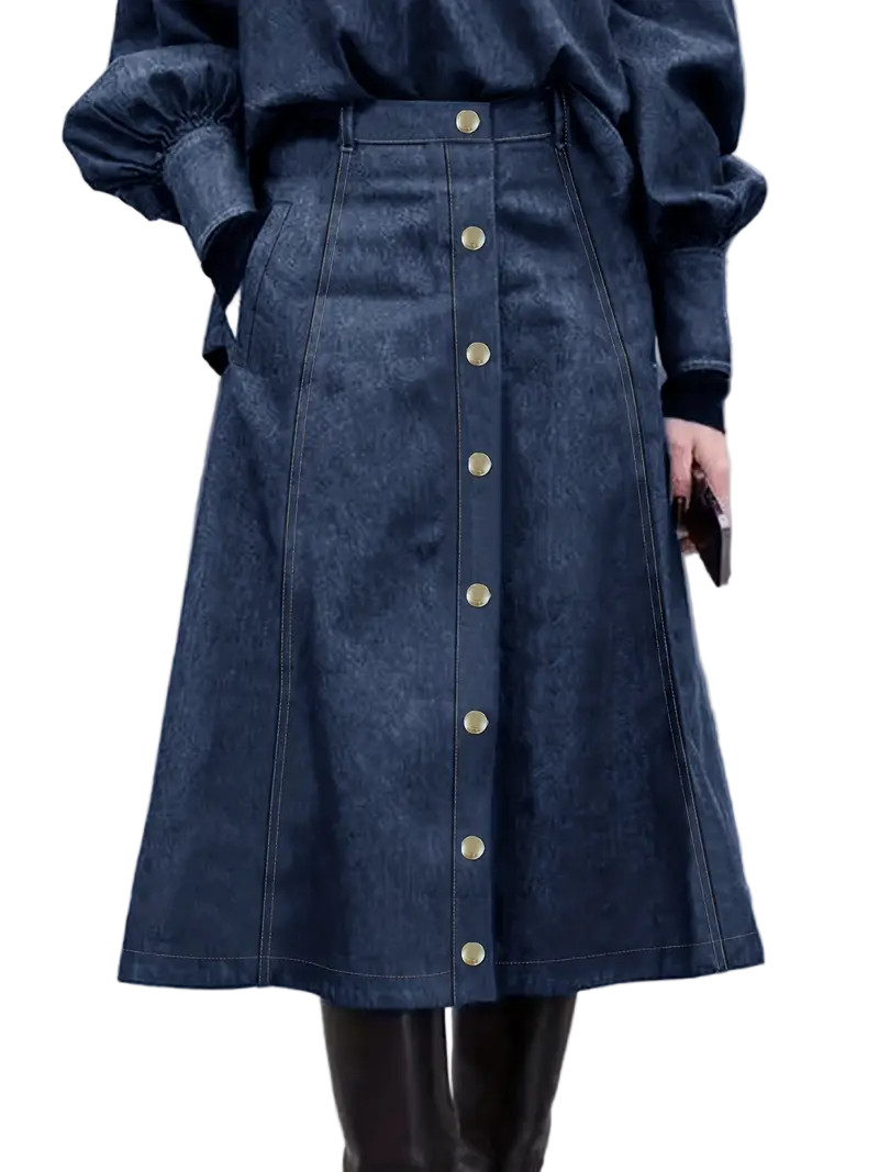 Women's Waistband Denim Skirt