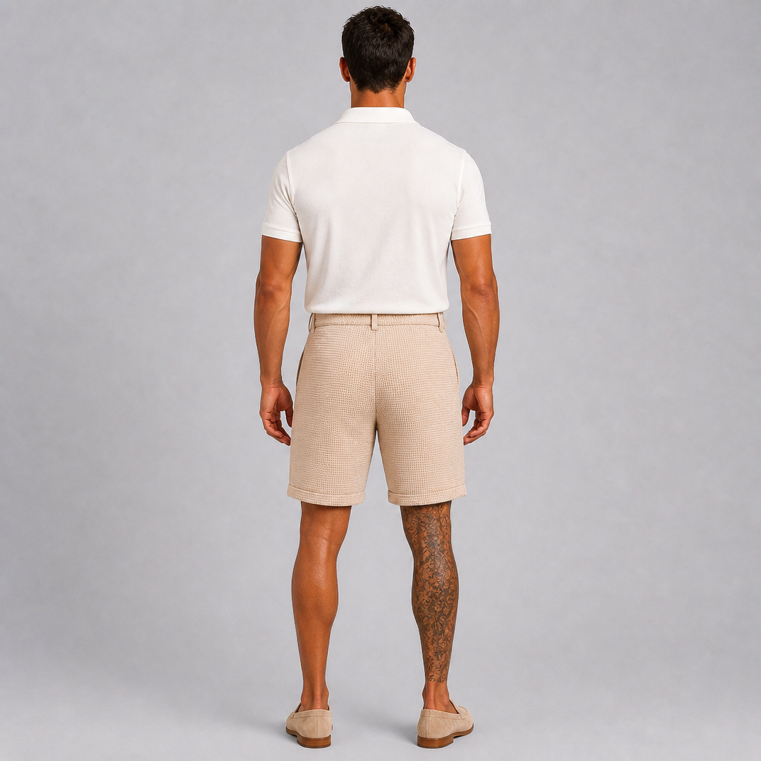 Men's Beige Tailored Shorts – Smart Chino Shorts Men