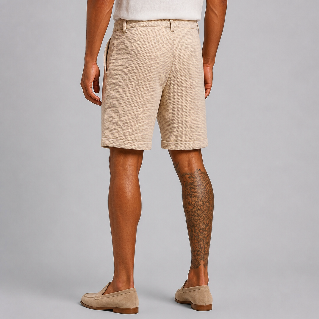 Men's Beige Tailored Shorts – Smart Chino Shorts Men