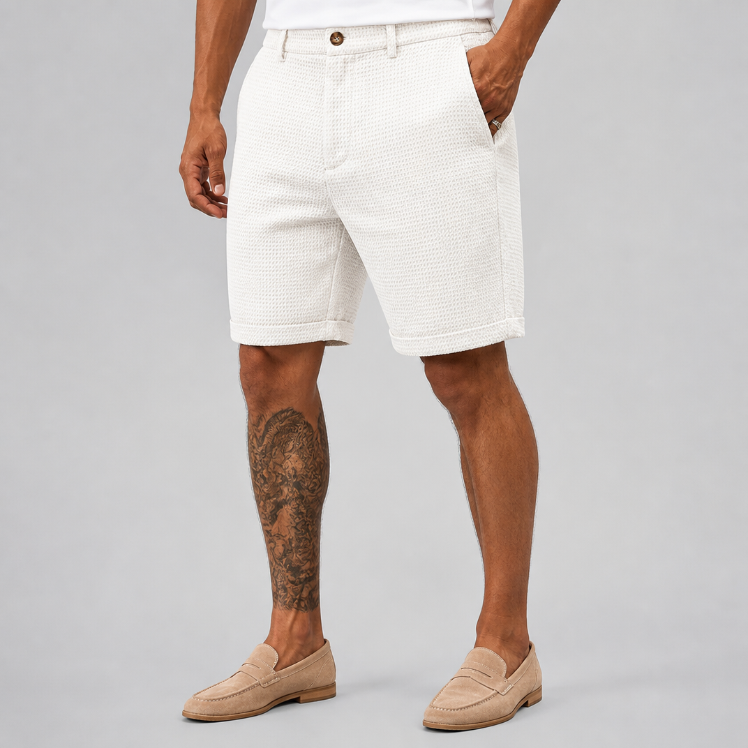 Men's Beige Tailored Shorts – Smart Chino Shorts Men