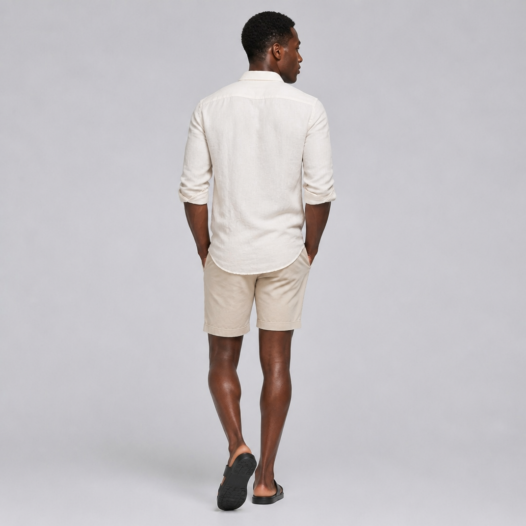 Men’s Black Cut-Out Smart-Casual Slides